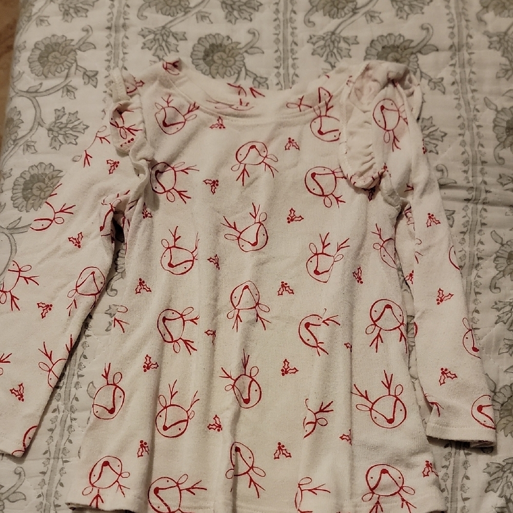 Kids Long Sleeve Shirt with Red Print